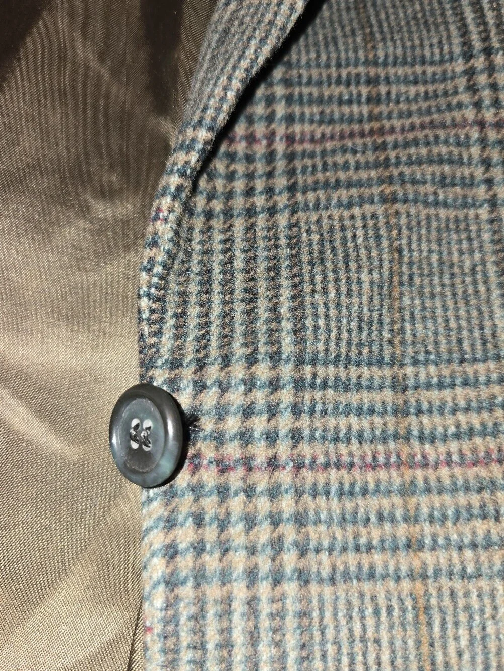 L.L. Bean Vintage Women's Brown and Gray Glen Plaid Sport Coat Blazer Size 12R